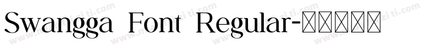 Swangga Font Regular字体转换